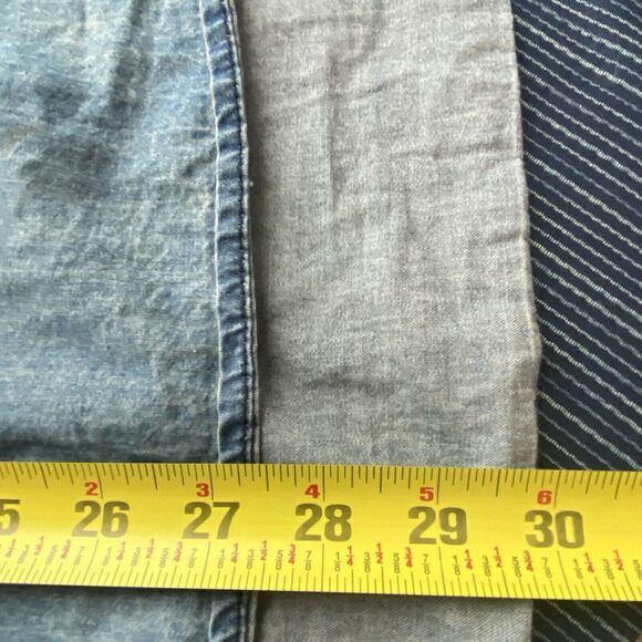 Tantrums Peasant Top Womens L Denim Embroidered Boho Babydoll Chambray - Picture 9 of 10